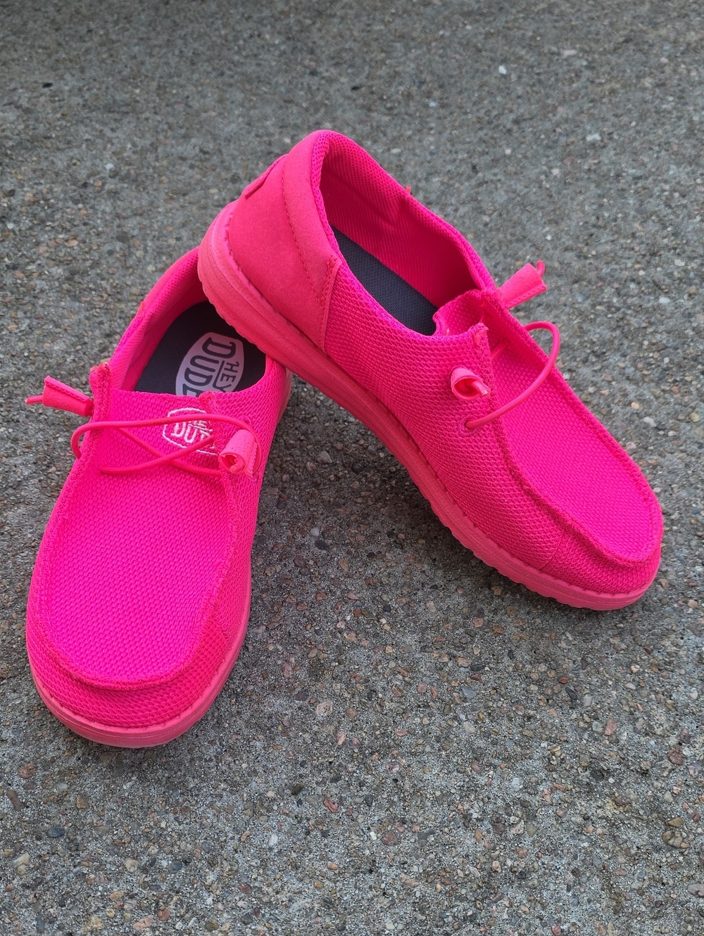 Hey Dude Wendy Funk Mono Electric Pink Casual Slip-On Shoes Size 7
